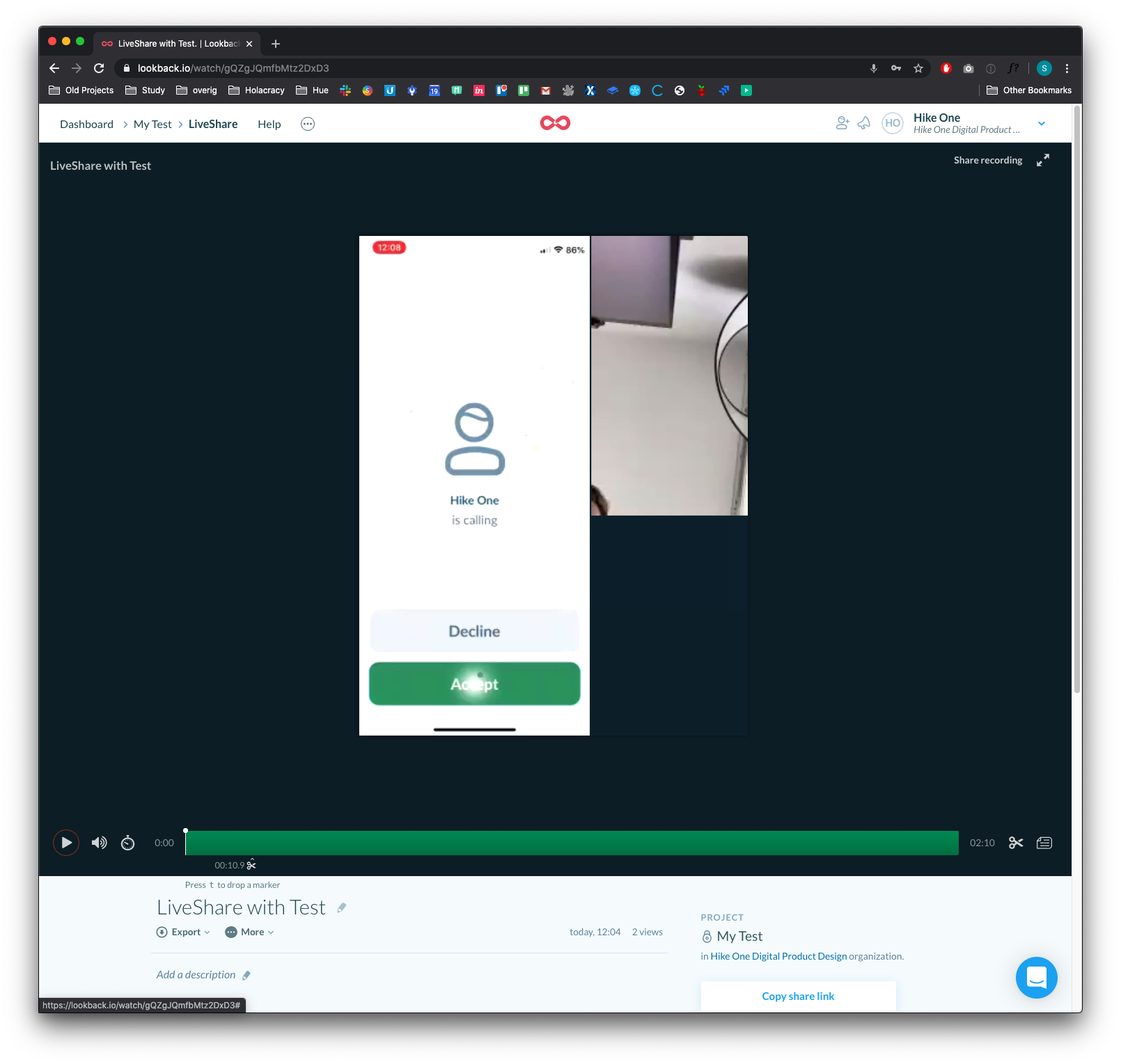 Looking back a Lookback recording. Wonder where they got their name from? 🙃